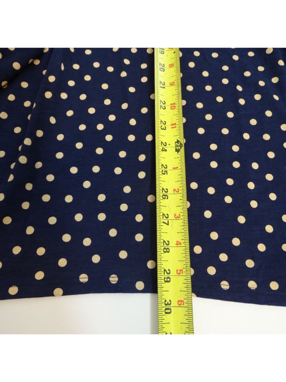 Chicos Women Open Front Blue Tan Cardigan Polka Dot Size 2 L Long Sleeve Office - Picture 10 of 11